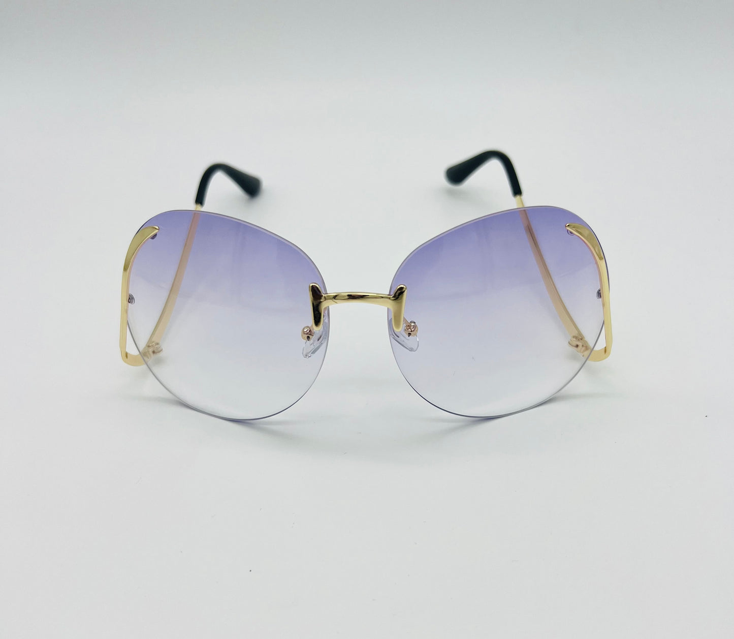 Round Shaped Sunglasses/Purple Tint